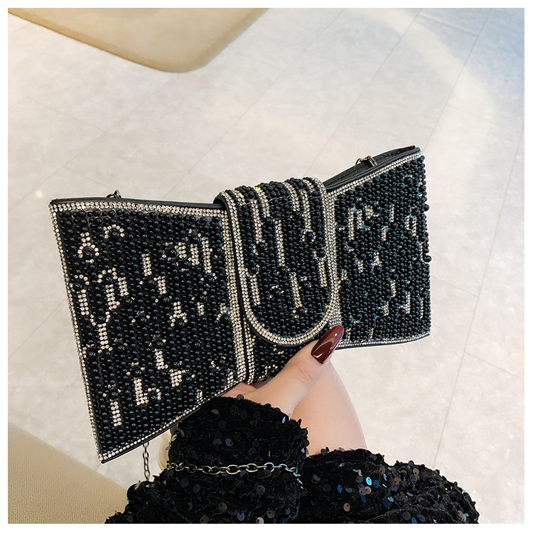 New cross-border European and American retro high-end clutch bag, full diamond single-shoulder crossbody ladies' bag, small bag, socialite dinner bag undefined