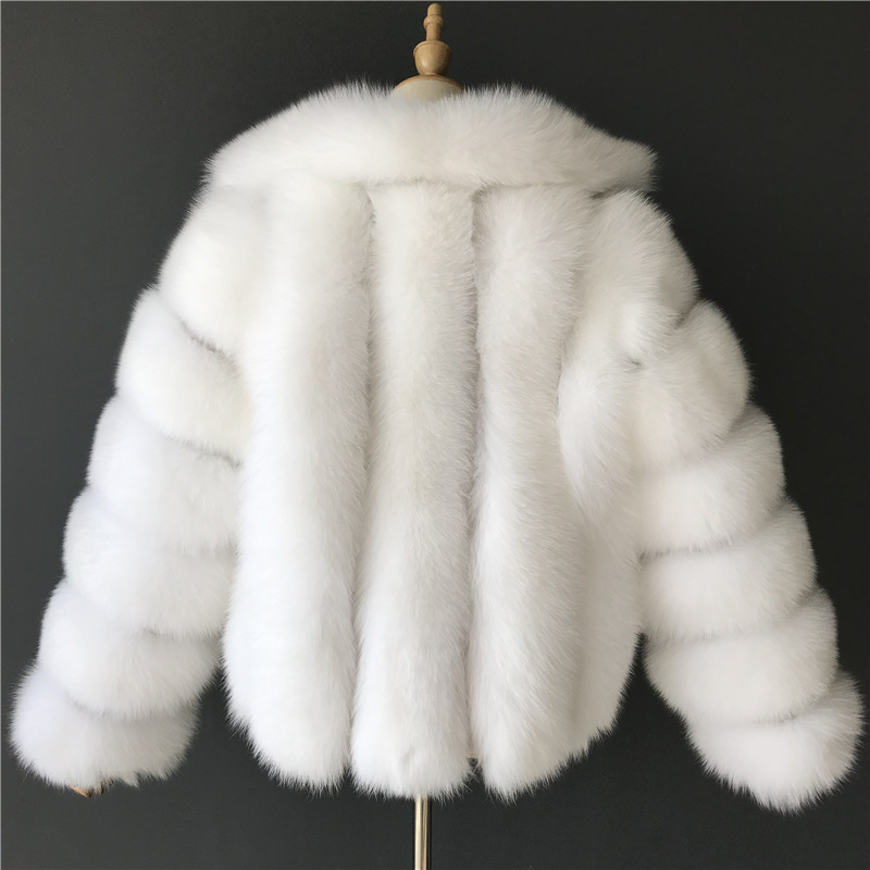 Coat Tops Type Casual, Holiday Occasion Women's Elegant Streetwear Solid Color Coat Faux Fur Coat Jacket