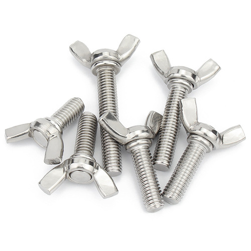 304 stainless steel butterfly screw M3-M10 American ingot ramrod butterfly bolt 1/4 hand-tightened butterfly screw