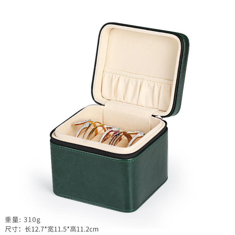 新款手镯收纳盒15位翡翠玉镯收纳多位大容量家用便携手提箱手|undefined