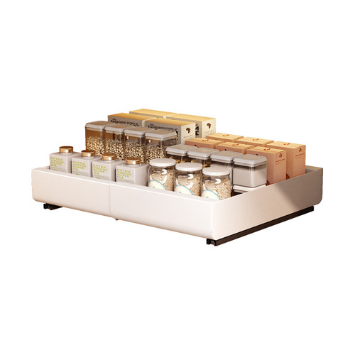 Cross-border kitchen cabinet pull-out storage rack household spice storage pull basket dishes drawer storage rack