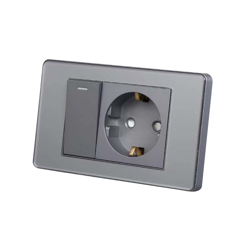 Acrylic Switch Panel Socket Household US Standard Thai Style Six-Outlet USB One-Switch Three-Socket Multi-Function Outlet Wholesale