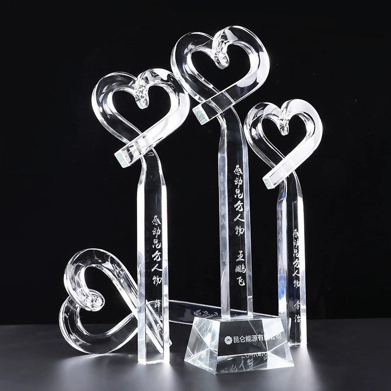 Награда «Сердцем от сердца» от Китая за любовь и вклад, хрустальный трофей «Эпидемия», с индивидуальной гравировкой, памятный подарок для волонтеров и работников на передовой линии