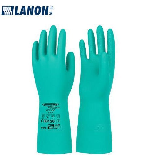 兰浪（LANON）SR100 丁腈防化手套耐磨耐酸碱防静电