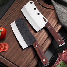 Camping Knife Forged Stainless Steel Meat Cleaver Bone跨境专