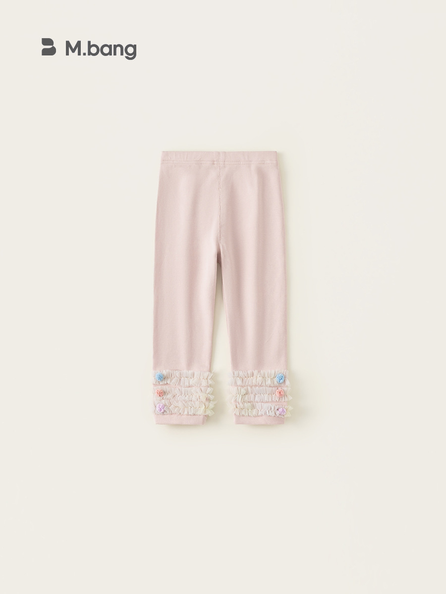 Youbao ropa para niños leggings para niñas primavera y otoño nuevos pantalones de encaje de malla para niños pantimedias de color sólido para niñas