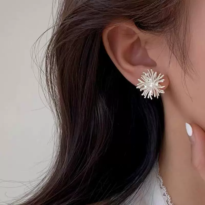Серебряная игла, серьги, образец серебра 925, стиль легкой роскоши, высокого класса