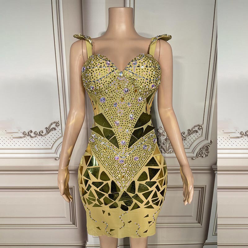Rhinestone gem light luxury niche evening dress Internet celebrity same style party elegant dress sling waist slimming sexy Rhinestone gem light luxury niche evening dress Internet celebrity same style party elegant dress sling waist slimming sexy
