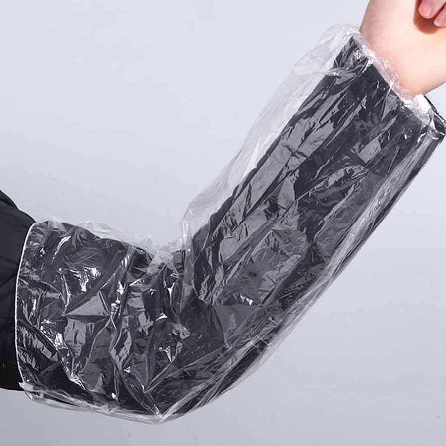 WeiDiamond mangas desechables impermeables cocina a prueba de contaminación de aceite mangas de trabajo fábricas de alimentos PE transparente nuevo inodoro