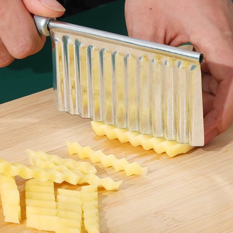 Многофункциональный коммерческий волнистый нож для нарезки картофеля «волчий зуб», бытовой утолщенный нож для нарезки картофеля Langya с глубокой текстурой, необычный нож для картофеля фри