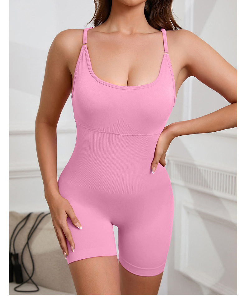 172g Weight Sports Dress Dresses Type Chemical fiber blending Fabric Type Bodysuits Tops Type Gym Occasion Butt Lift Function Fitness Style 22-Color Seamless Yoga Clothes Sexy Beauty Back One-Piece Jumpsuit Fitness Sportswear Women's Bombshell 12