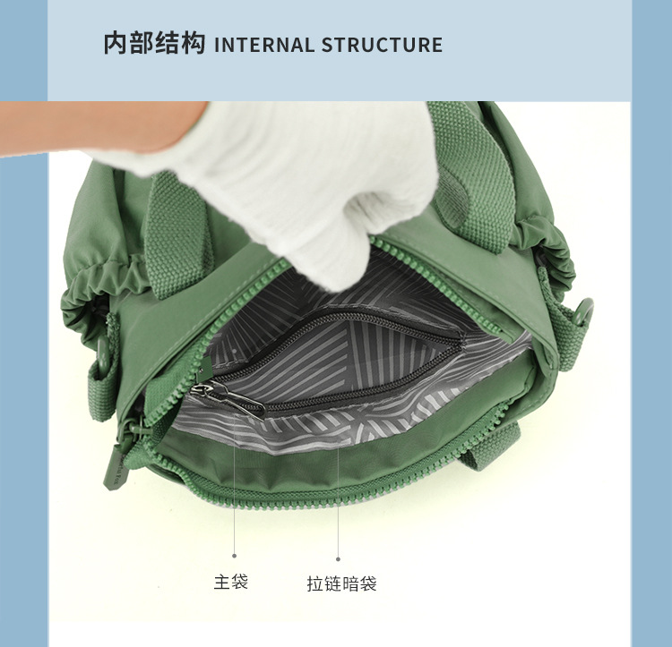 Colorful Fox's new water-resistant small cabbage blue outdoor crossbody bag, commuter single-shoulder women's bag, mini handbag undefined
