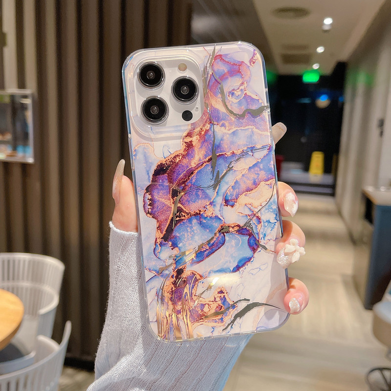 iPhone17携帯電話用ガラス大理石ケースは、Apple 16/14/15ProMaxに適しており、金箔押し加工が施されており、国境を越えて販売されています。|undefined