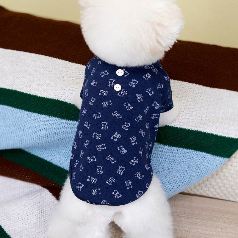 宠物猫咪狗狗衣服带扣棉打底衫春秋冬季服装小型犬比熊博美两脚装|undefined