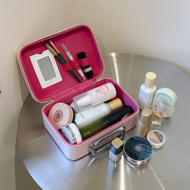 Maletín de Cosméticos de Venta Directa de Fábrica, Bolsa de Almacenamiento de Cosméticos para Mujer, Gran Capacidad, Maleta Portátil con Ruedas Universales al por Mayor