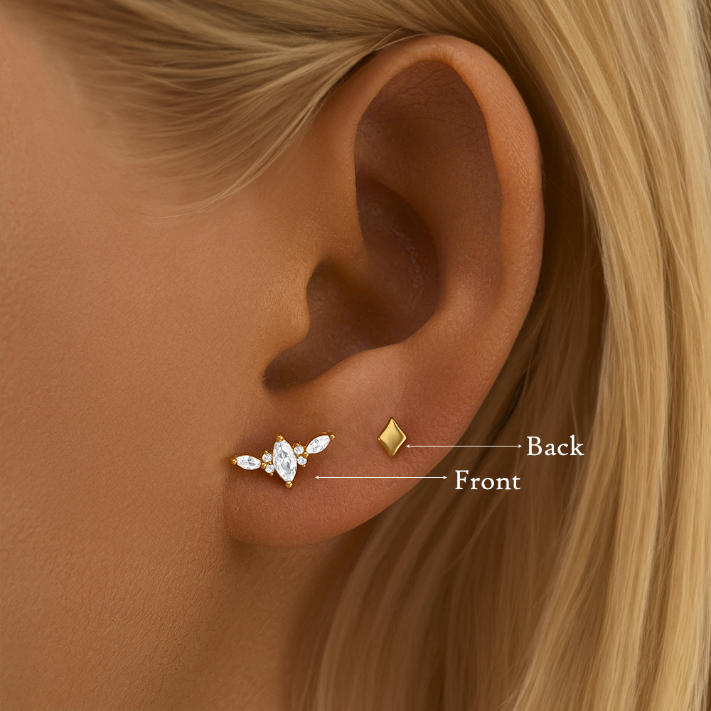 2g Weight Ear Studs Classification Ear Cartilage Rings & Studs Piercing Type 1 Piece Quantity Holiday, Daily Occasion 925 Sterling Silver Material Solid Color Pattern Women's Gender Simple Style, Classic Style Style 1 Piece 925 Sterling Silver Solid Color Ear Studs 8