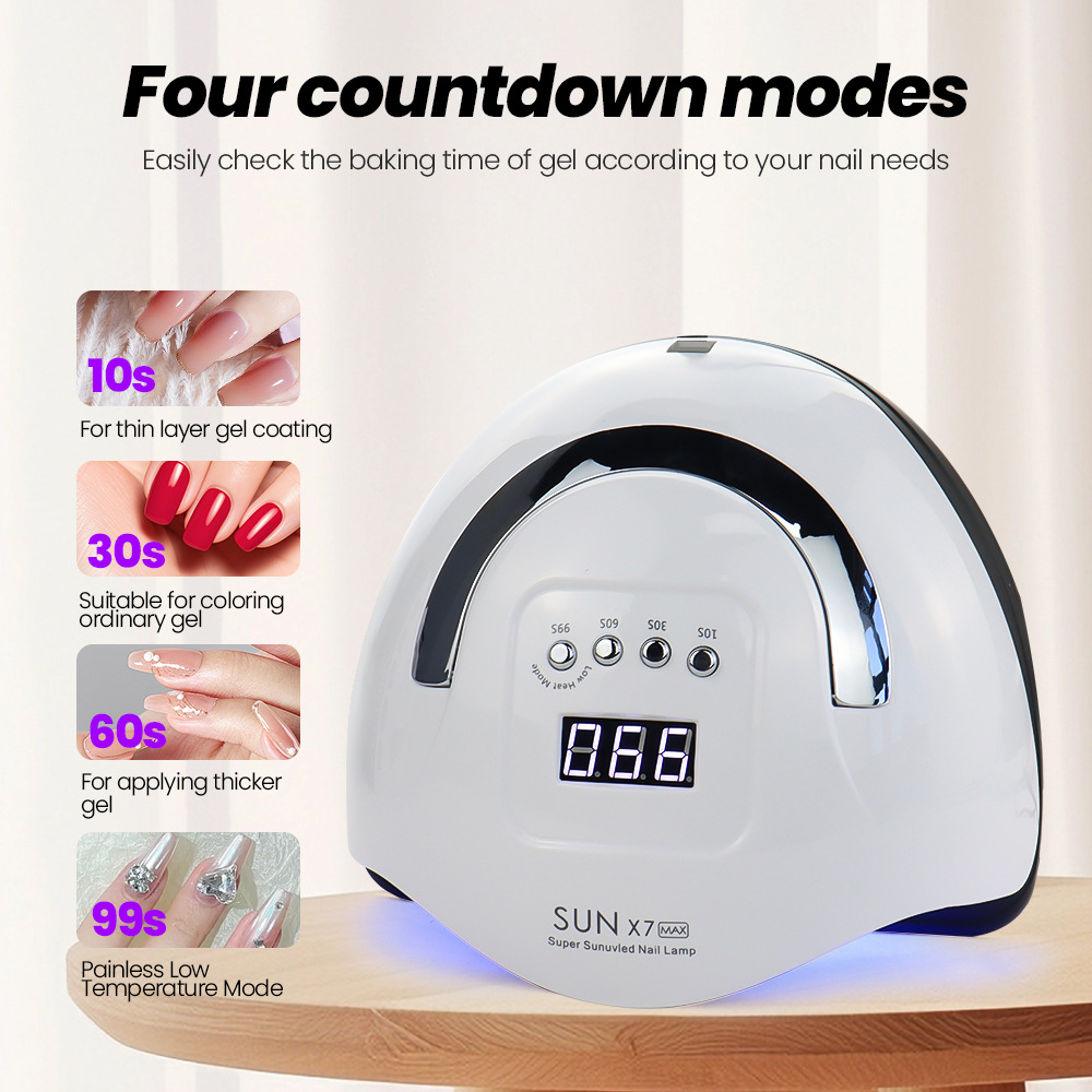 Lámpara Secadora de Fototerapia para Uñas 150W SUNX7MAX Portátil para Manicura