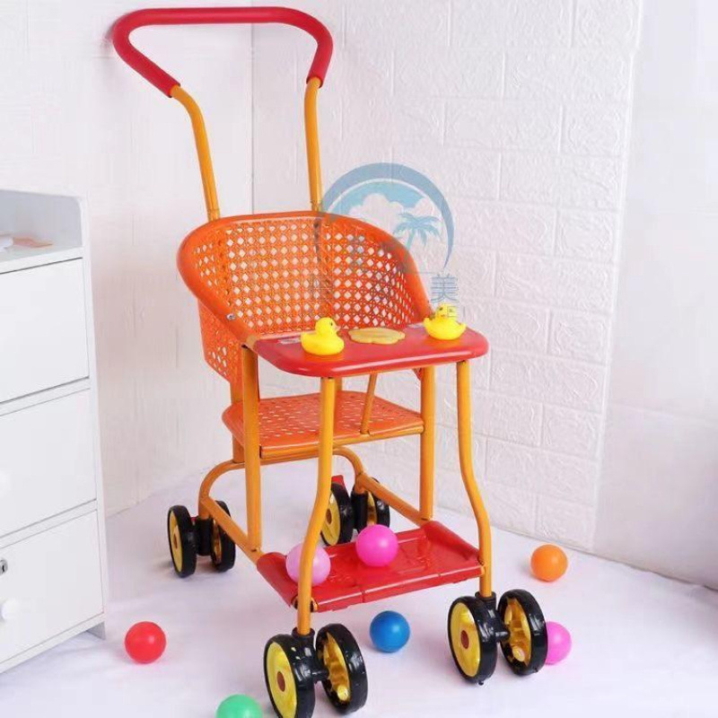 Baby Imitation Rattan Stroller Rattan Chair Baby Stroller Summer Eight-Wheel Children's Stroller Four-Wheel Infant Stroller Direct Sale