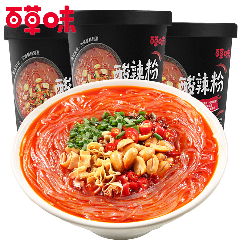 百草味重庆风味酸辣粉120g四川红薯粉丝速食酸辣米线代餐充饥宵夜