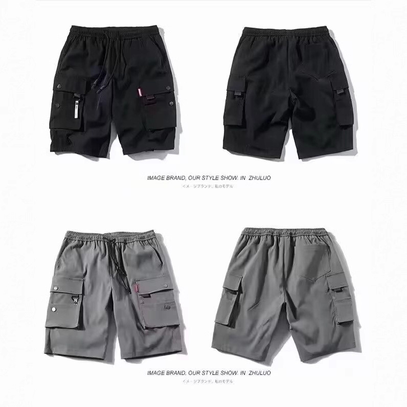 【공장 직판】남성용 신상 여름 아웃도어 캐주얼 트렌디 빅사이즈 작업복 바지 루즈핏 반바지