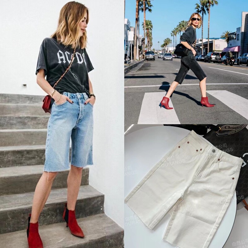 (New Store Benefits)【Clearance 90% Off】Fashionable Blogger Clothing, Unique Denim Shorts and Mid-Length Pants Compared to Those in the Market