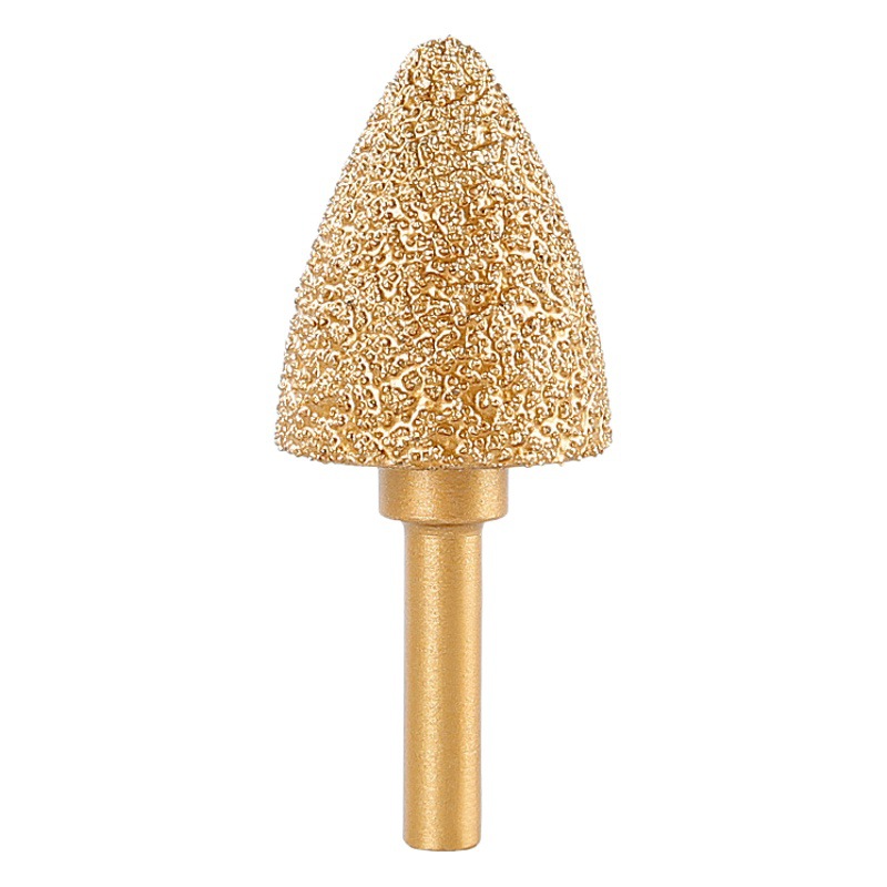 Soldadas de diamante de molienda cabeza de hierro fundido dúctil de metal de piedra de aleación dura sólo pulido varilla taladro de mano fresa artefacto