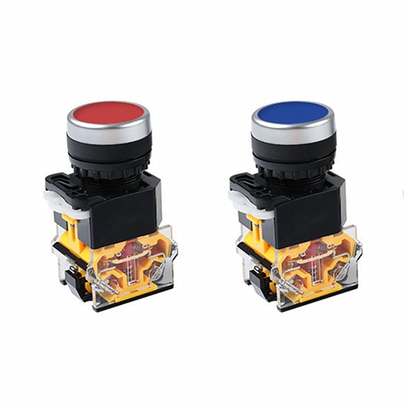 自复式 LA38 平钮开关 控制设备电源塑料头部按钮开关