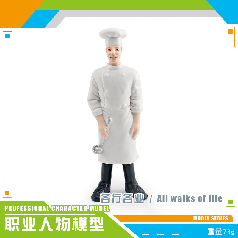 Simulación transfronteriza modelo de personaje profesional médico enfermeras trabajadores de la construcción maestros cocineros policiales muñecas de arena adornos