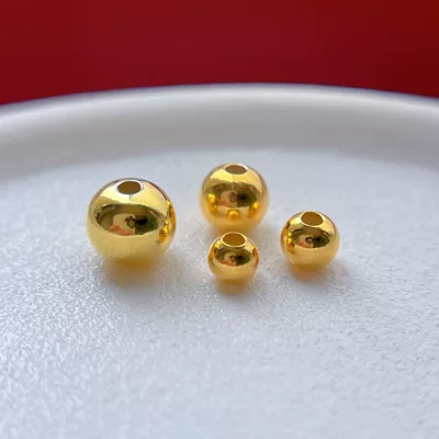 Zərgərlik ara hissələri — Gold-Plated Accessories, Shiny Small Gold Beads