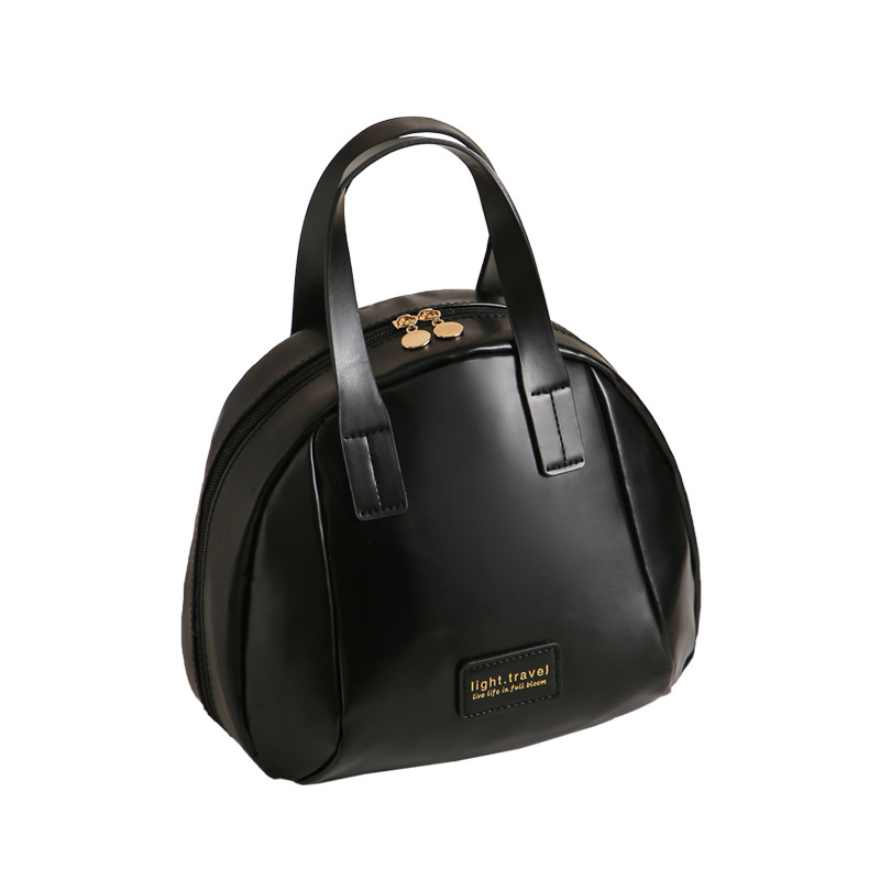 Nueva bolsa de cosméticos de concha de PU, bolsa de mano simple y de moda, bolsa pequeña de mujer, bolsa de almacenamiento de cosméticos y artículos de tocador