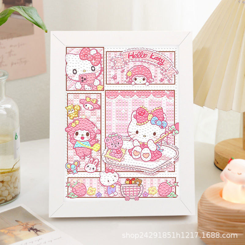 Diamante nuevo lápiz de dibujos animados pequeño nuevo pegatino diy puzzle manual regalo de cumpleaños para niños estudiantes