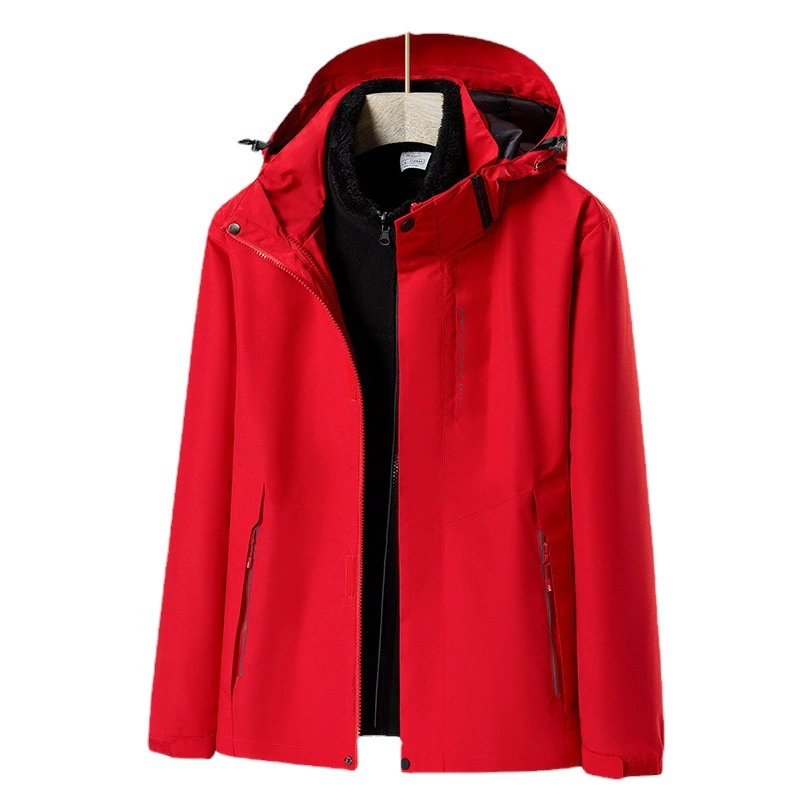 Мужская и женская куртка «четыре в одном» 2024 года с отстегивающейся подкладкой, двусторонний комплект для альпинизма, групповая покупка, многофункциональный.