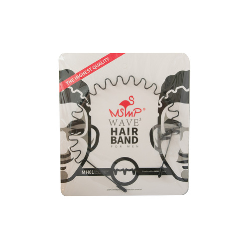 Korean style all-match black wavy men's hairband fashion sports face wash broken hair short hair hairpin invisible hairband headwear