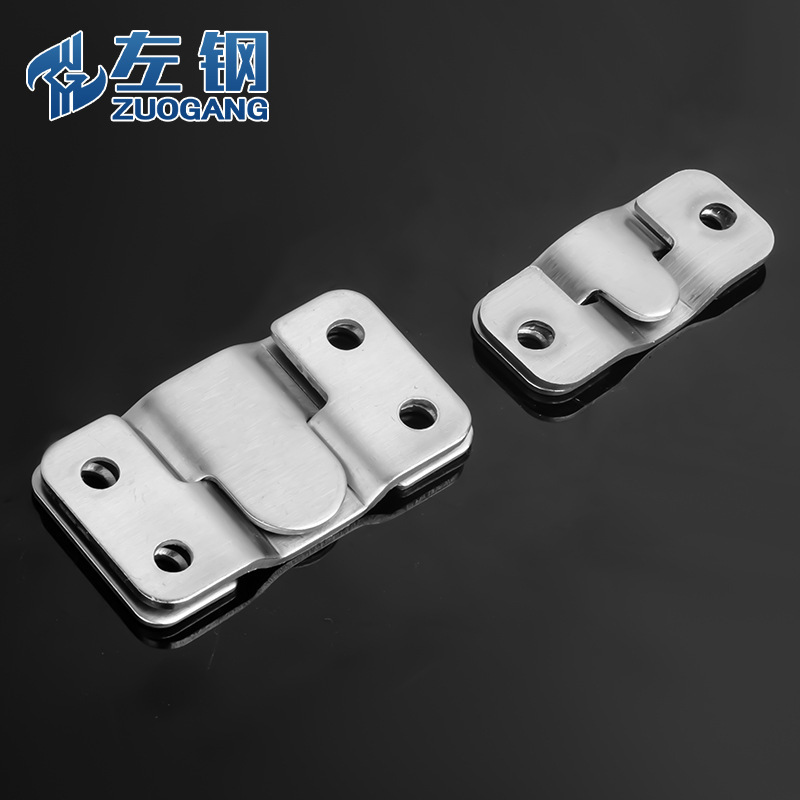 Thickened Stainless Steel Mountain-Shaped Hanging Buckle Furniture Accessories Concealed Bed Hanging Buckle Wall-Mounted Picture Frame Mirror Buckle Scraper Invisible Buckle