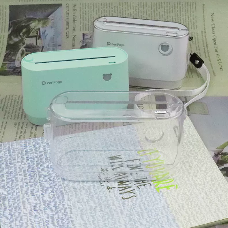 PeriPage爱立熊打印机保护壳束口袋A6/A9/A9MAX/A4防尘防水透明壳