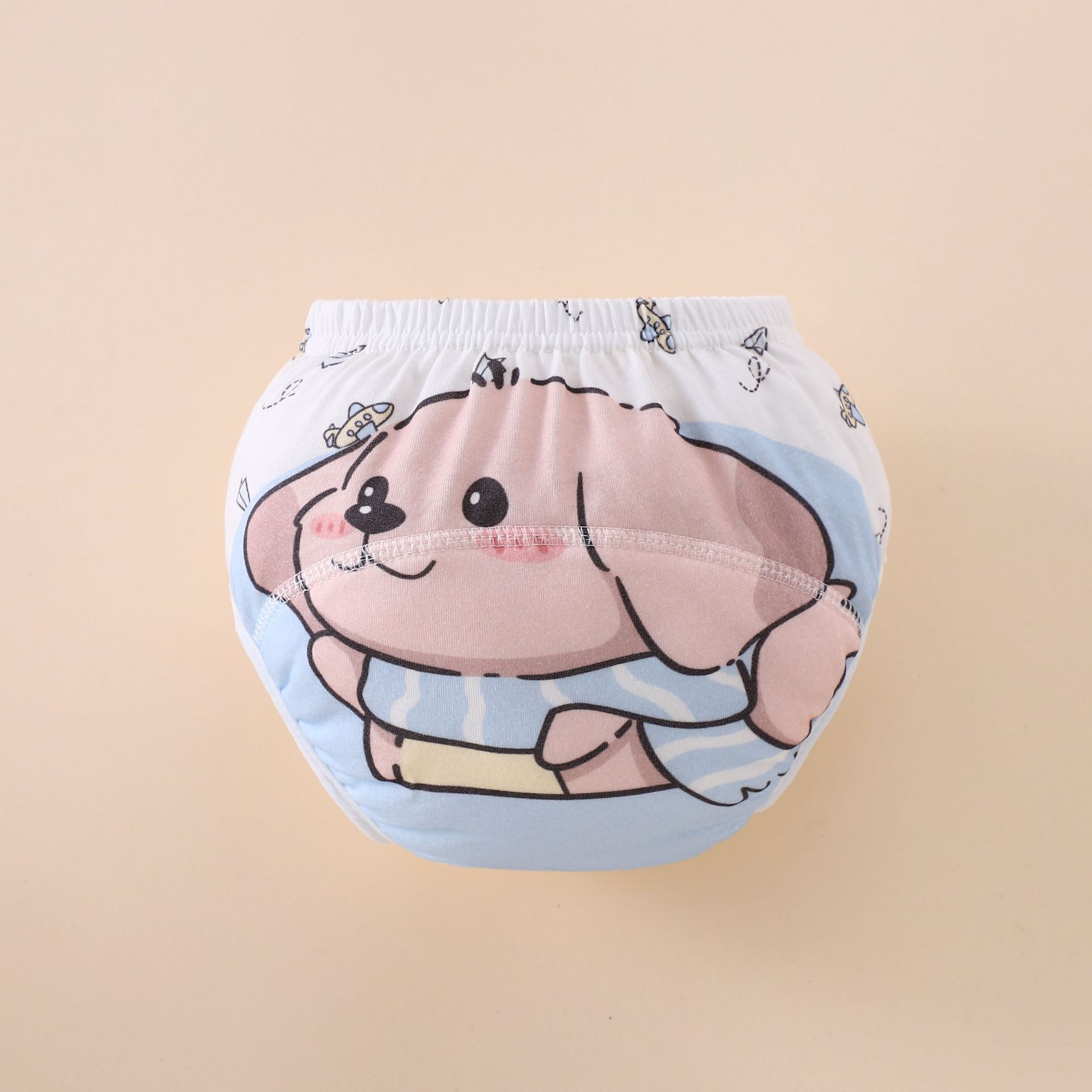 Pantalones de entrenamiento transfronterizos para bebés, pantalones de aprendizaje de algodón puro para niños, pantalones de pañales transpirables con dibujos animados para bebés de verano, pantalones lavables a prueba de fugas