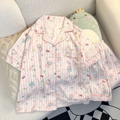 云朵棉睡衣夏天热卖短袖短裤少女甜美卡通可爱家居服舒适洋气套装