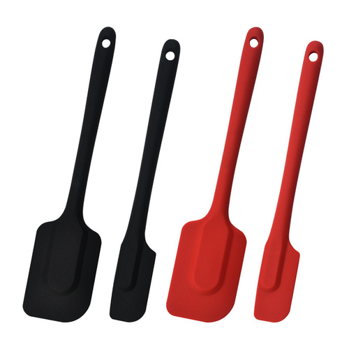 Round Handle Silicone Scraper, Thick High-Temperature Resistant Baking Cream Scraper, Cake Spatula, Knife, Mixing Tool Set