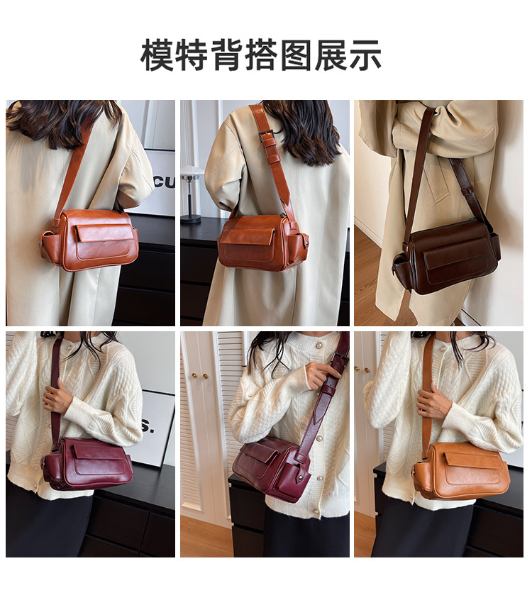 Borsa a tracolla versatile per donna 2023 autunno e inverno nuova borsa a tracolla retrò moda trendy texture di nicchia piccola borsa quadrata_voghion.com