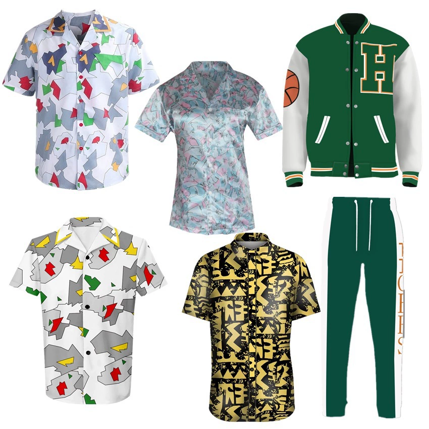 Странная история четвертого сезона косплей повседневная рубашка с короткими рукавами для мужчин и женщин карманный 3D-печатный бейсбольный костюм оптом