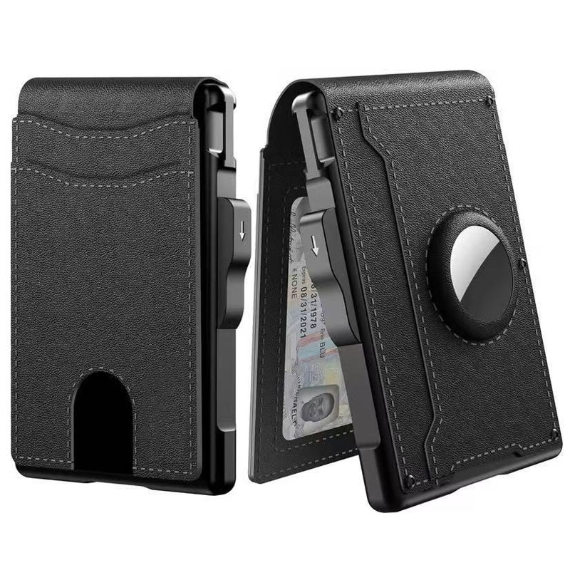 Cross-Border Hot-Selling Rfid Men's Card Holder, Metal Anti-Magnetic Anti-Theft Automatic Card-Ejecting Wallet, Credit Card and Business Card Case Wallet Cross-Border Hot-Selling Rfid Men's Card Holder, Metal Anti-Magnetic Anti-Theft Automatic Card-Ejecting Wallet, Credit Card and Business Card Case Wallet
