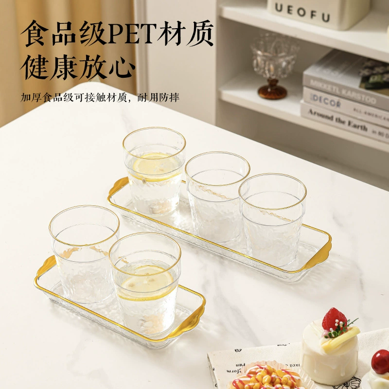 Утолщенный чайник для холодной воды для домашних животных, чашка для домашнего бизнеса, набор подносов большой емкости, чашка для воды, прозрачная чашка для сока