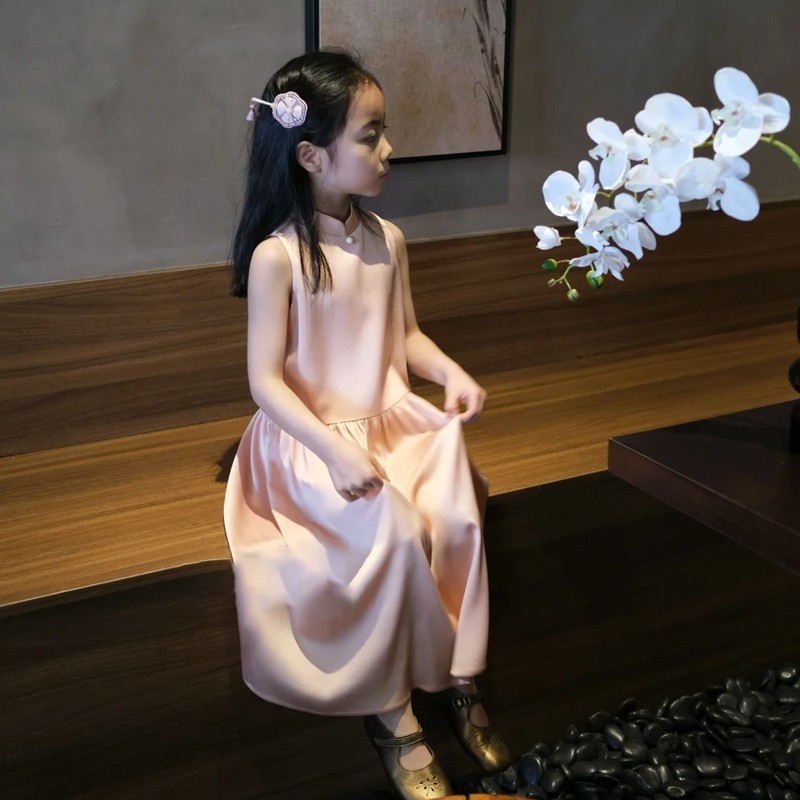 汉服女童夏装2025新款儿童国风新中式印花马甲薄款女孩高端上衣潮|undefined