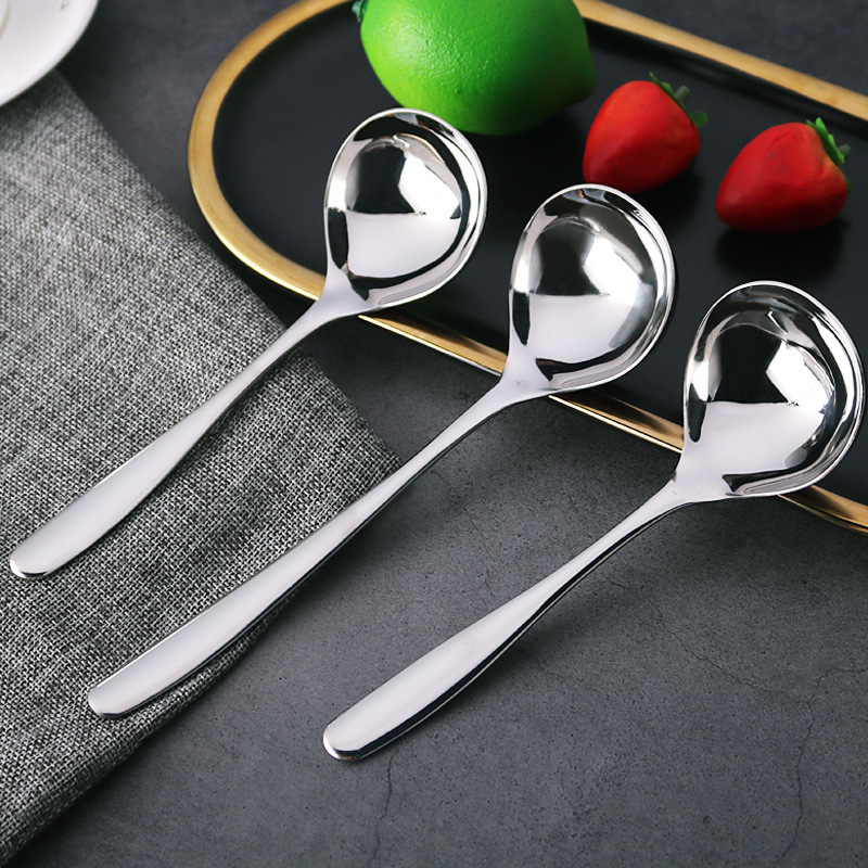304 vajilla de acero inoxidable estilo coreano estilo europeo cuchara de cabeza grande cuchara profundización cuchara Hotel multiusos cuchara de sopa