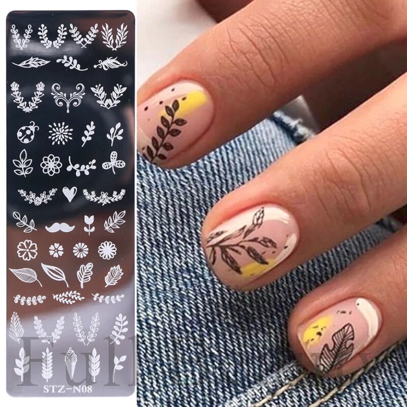 国境を越えたネイルアート鋼板ツール草花蝶薔薇小清新ネイルステンレス鋼板プリントnail|undefined