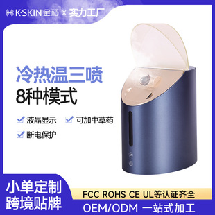 Golden Rice Facial Steamer Nano Steam Spray Machine Hydration Device Facial Humidifier with Dual Hot and Cold Spray and Timer for Moisturizing