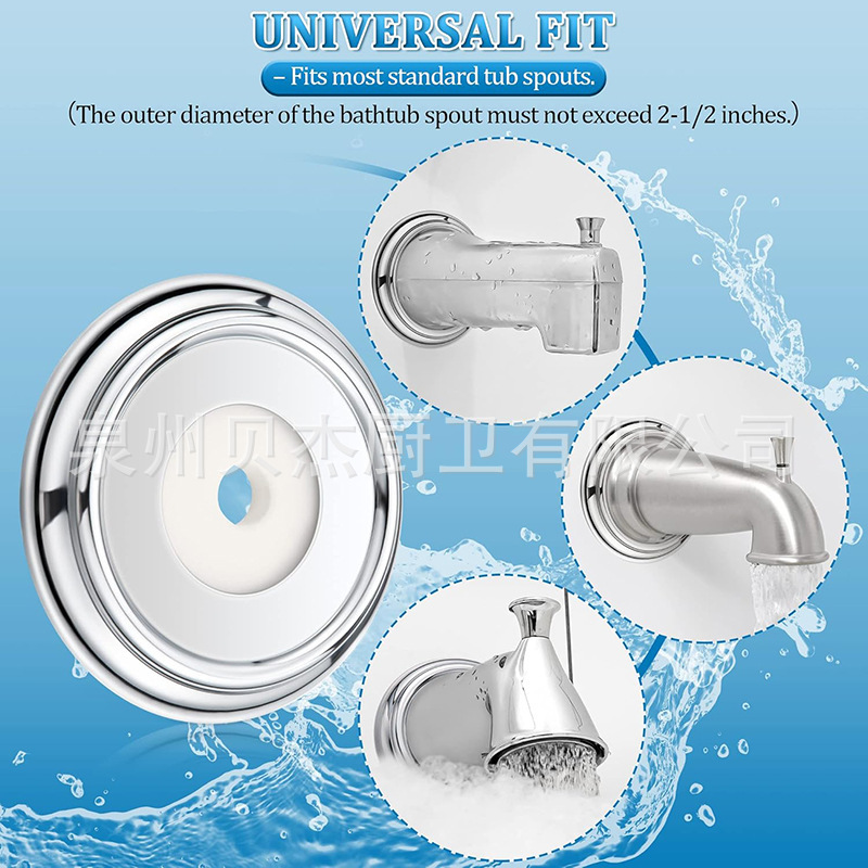 Cross-Border Amazon Bathtub Spout Pull-Up Faucet Sus304 Decorative Cover Concealed Shower Set