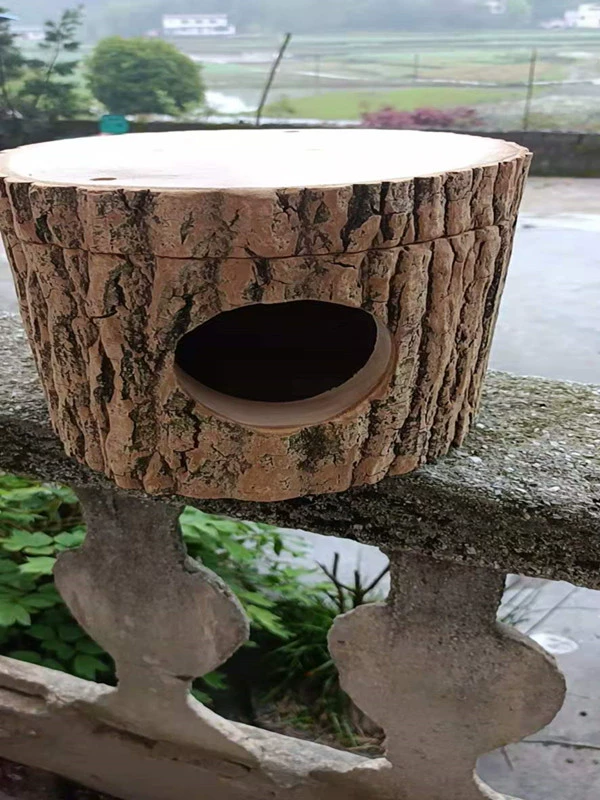 Популярное гнездо для питомцев в виде дерева, деревянный домик для шиншилл и белок, деревянная труба для гнезда, большая вилла для разведения из массива дерева