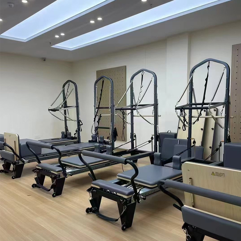 Pilates cama central de órbita completa aleación de aluminio medio elevado pequeña cama blanca cama central plegable aleación de aluminio Manlychew