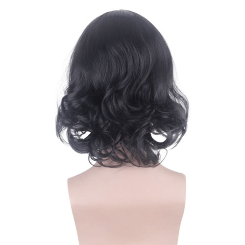 Mufei wig Harry Potter Severus black middle-parted short curly hair Professor Snape anime cos wig